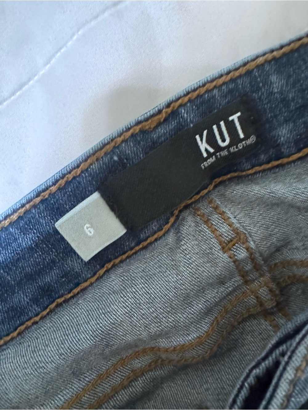 Kut from the Kloth Straight-Leg Jeans in Dark Blue Denim - Picture 6 of 8